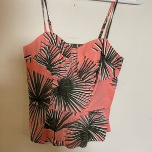 Palm peplum top